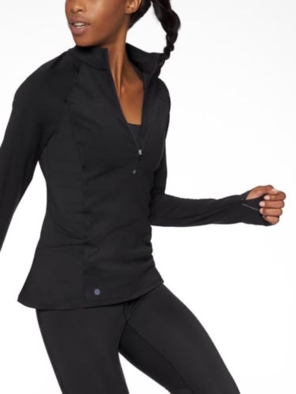 Athleta Run Free 1/2 Zip Activewear Top